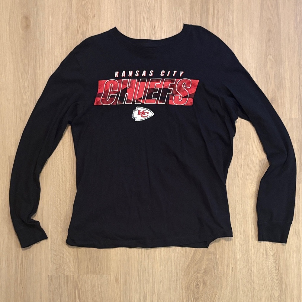 Nike Kansas City Chiefs Black Tee with White Logo